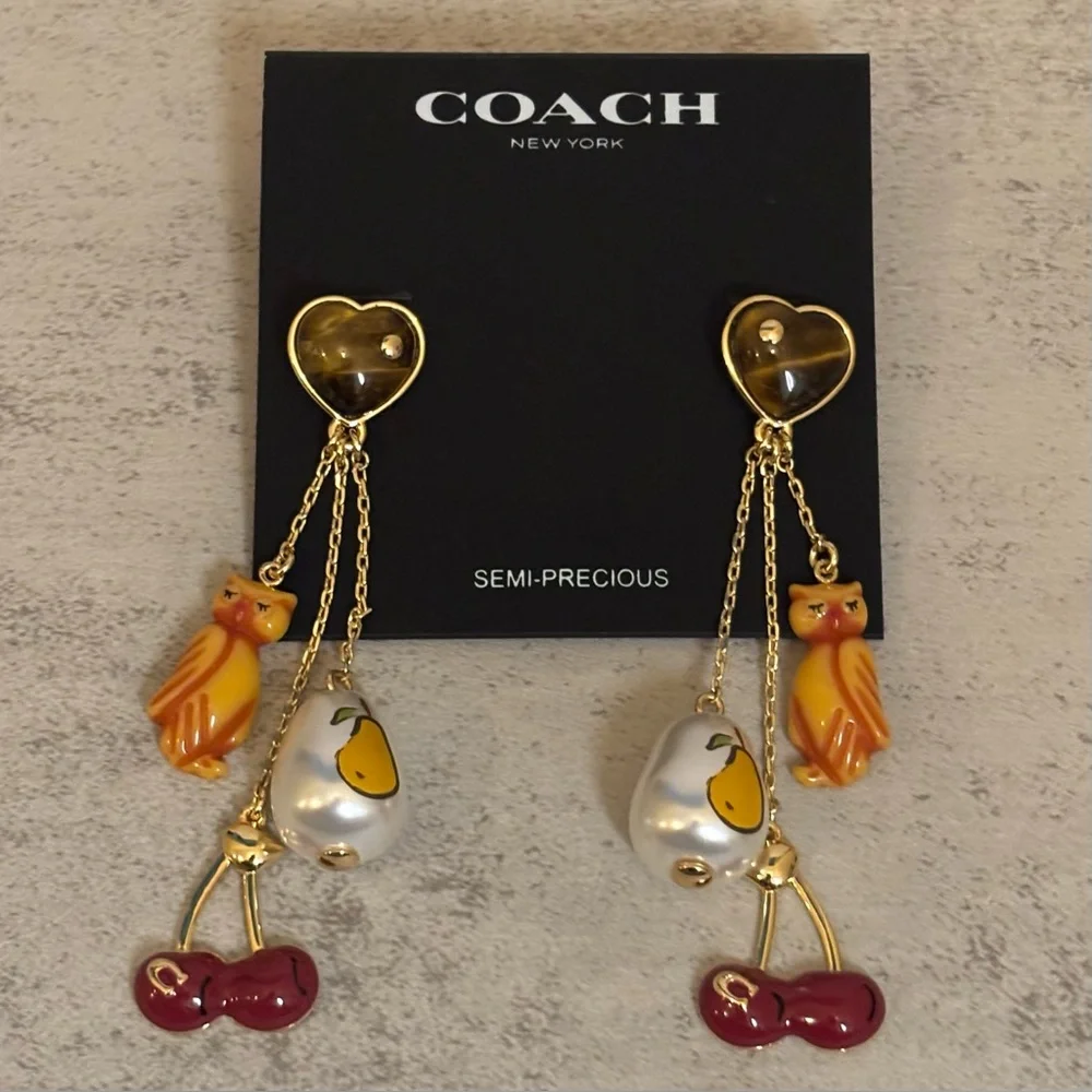 Coach Mixed Charm Statement Earrings - Picture 5 of 9